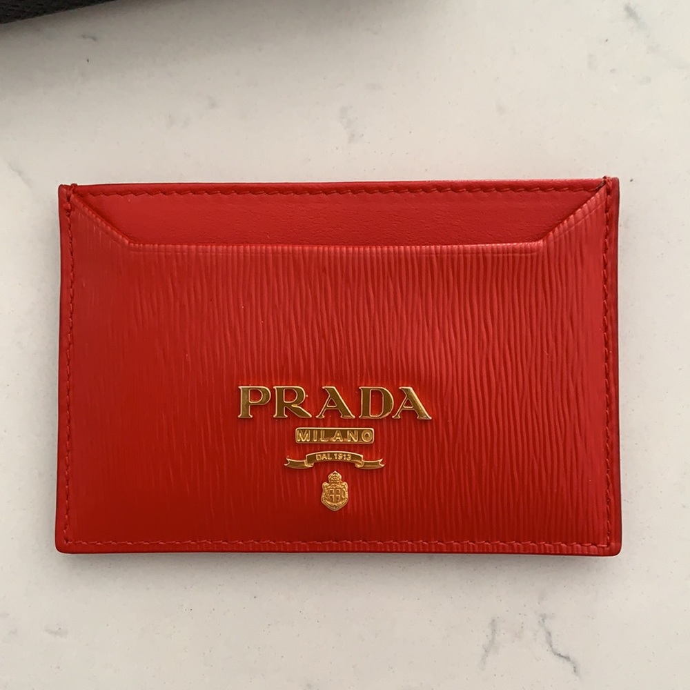 Prada Vitello Saffiano Leather Cardholder
